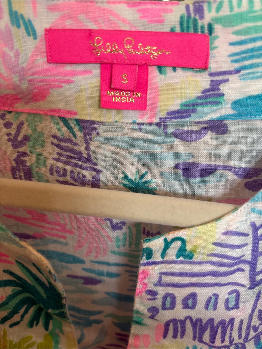 Lilly Pulitzer Pastel Tropical Print Tunic in Pink, Aqua & Lime - Picture 2 of 3